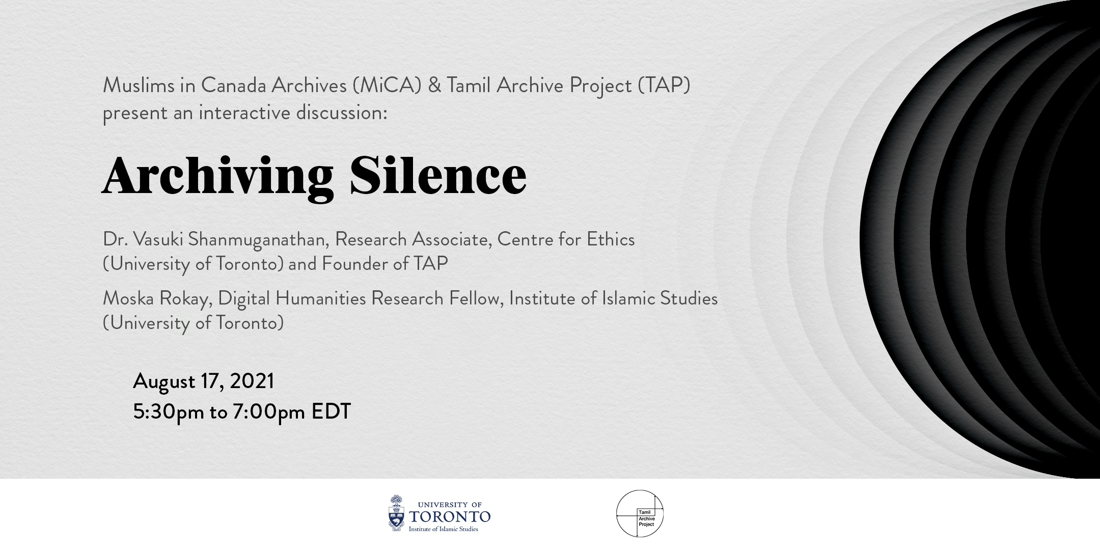 Muslims in Canada Archives & Tamil Archive Project: Archiving Silence