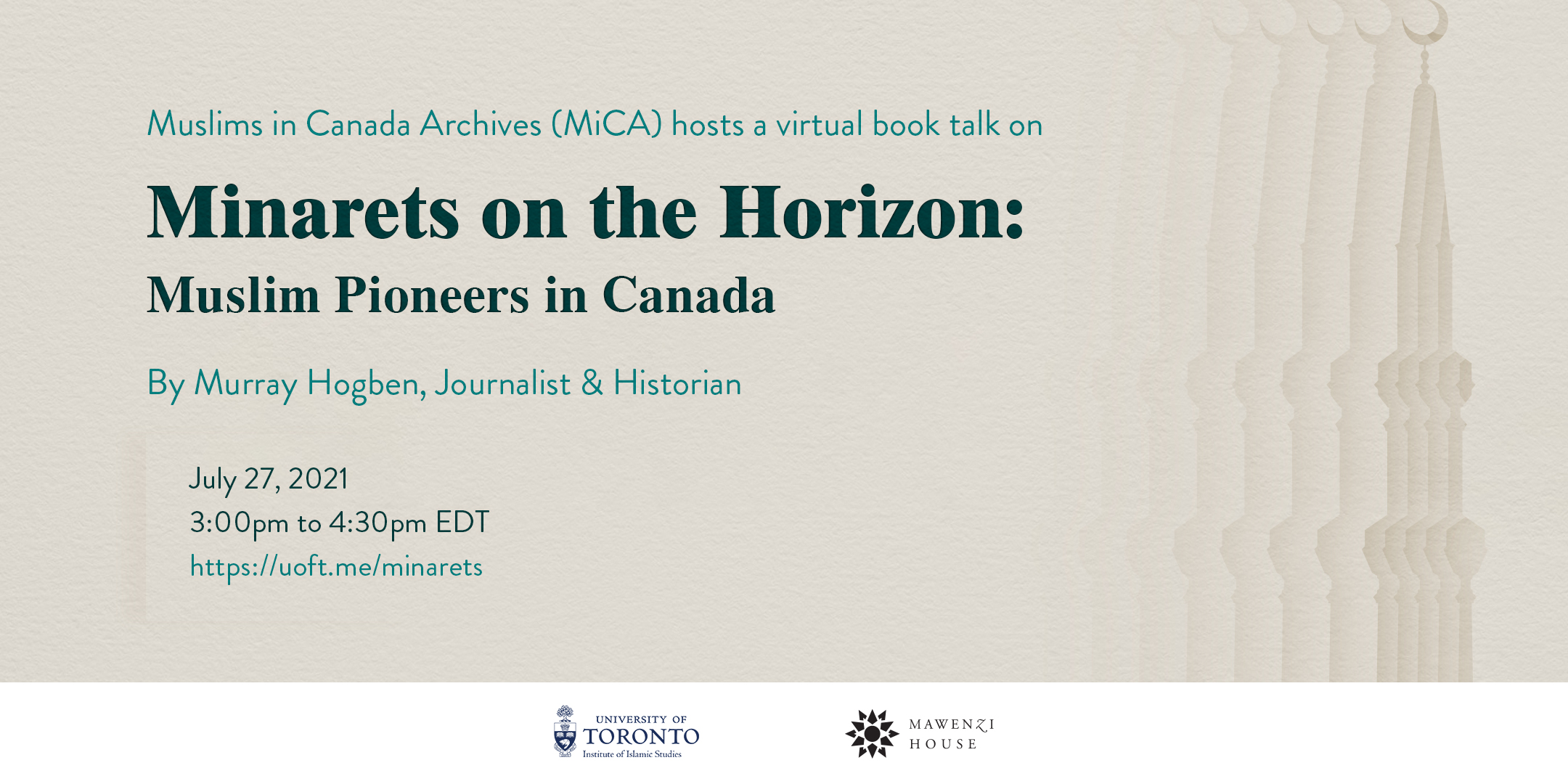 “Minarets on the Horizon: Muslim Pioneers in Canada” Book Talk